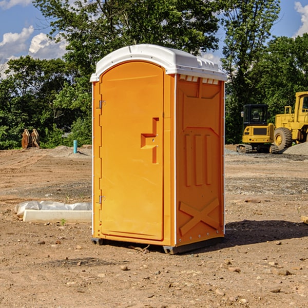 how often are the portable toilets cleaned and serviced during a rental period in Alba Michigan